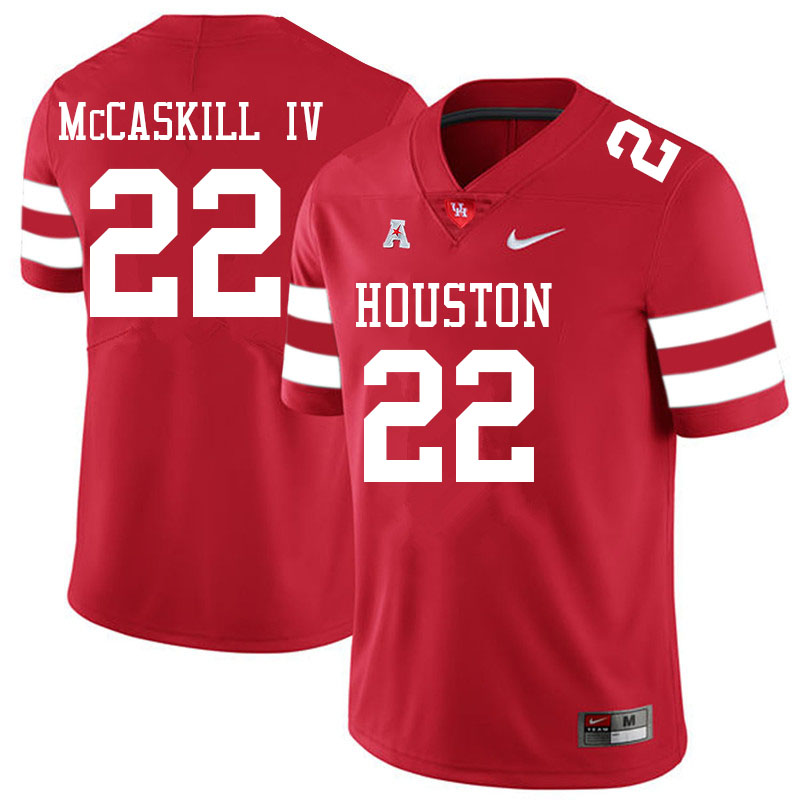 Men #22 Alton McCaskill IV Houston Cougars College Football Jerseys Sale-Red - Click Image to Close